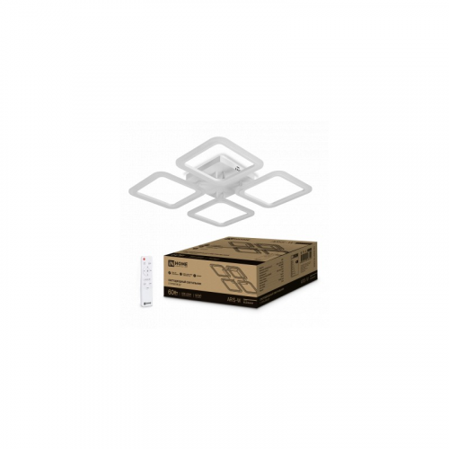 Светильник светодиодный ELEGANT ARIS-W 60Вт 230В 3000-6500K 4700Лм 450х450х75мм c пультом ДУ белый IN HOME, цена за 1 шт