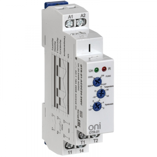 Реле температурное OTR-01 1 контакт 24-240В AC/DC ONI, цена за 1 шт