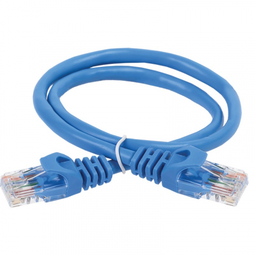 ITK Коммутационный шнур (патч-корд) кат.6 UTP PVC 5м синий, цена за 1 шт