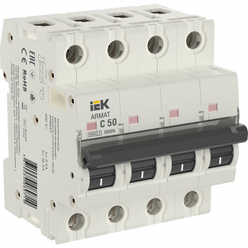 ARMAT Автоматический выключатель M06N 4P C 50А IEK, цена за 1 шт