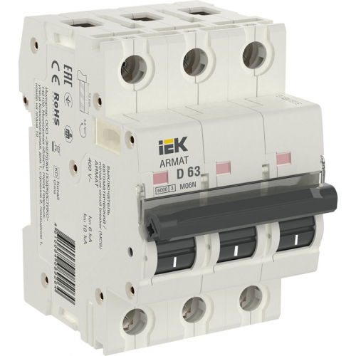 ARMAT Автоматический выключатель M06N 3P D 63А IEK, цена за 1 шт