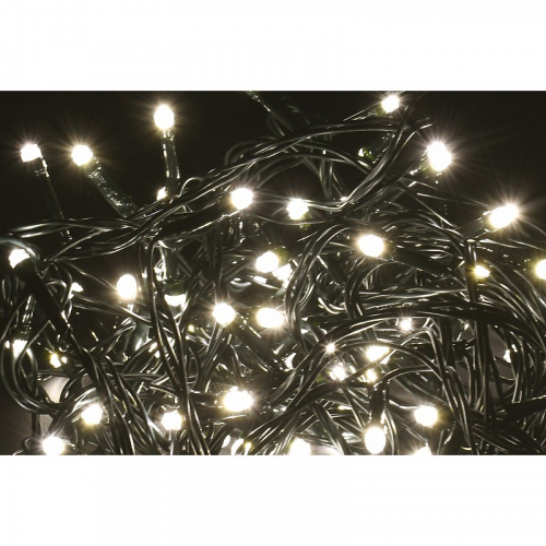 LIGHTING Гирлянда нить 5м 50 светодиодов теплый белый свет IP20 зеленый шнур 1,5м 230В контроллер 8 сцен IEK, цена за 1 шт