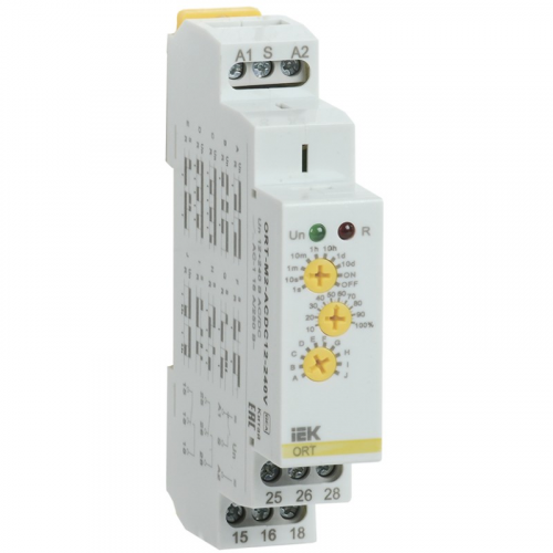Реле времени ORT многофункциональное 2 контакта 12-240В AC/DC IEK, цена за 1 шт