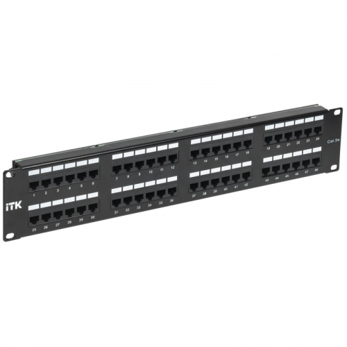 ITK 2U патч-панель кат.5E UTP 48 портов (Dual), цена за 1 шт