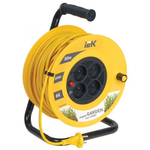 Катушка УК30 с термозащитой 4 места 2P/30м 2х0,75мм2 GARDEN IEK, цена за 1 шт