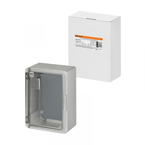 Бокс пластиковый ЩМП-0-2, прозр. крышка, ABS, IP65, от -45 до +75 °С, навесной, (330x250x140) TDM, цена за 1 шт
