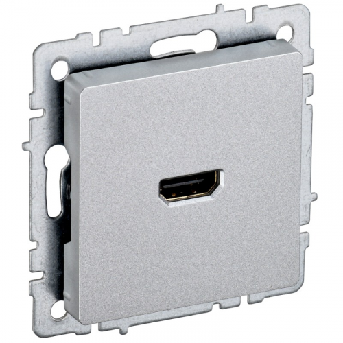 BRITE Розетка HDMI РHDMI-0-БрА алюминий IEK, цена за 1 шт
