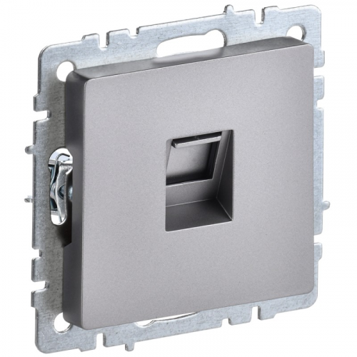 BRITE Розетка компьютерная RJ45 кат.5E РК10-БрС сталь IEK, цена за 1 шт