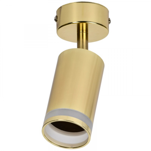 LIGHTING Светильник 4006 накладной настено-потолочный под лампу GU10 золото IEK, цена за 1 шт