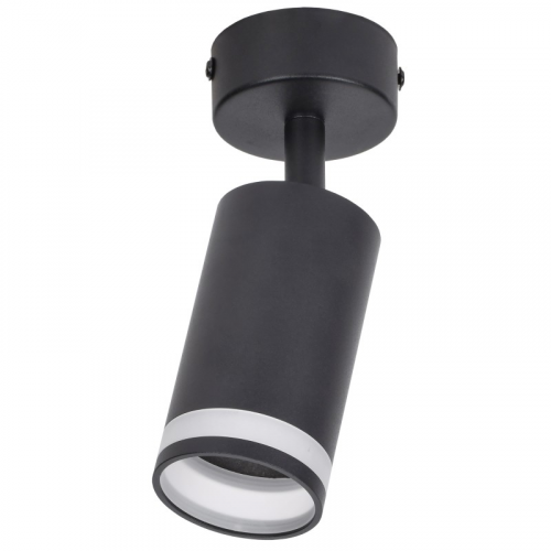 LIGHTING Светильник 4006 накладной настено-потолочный под лампу GU10 черный IEK, цена за 1 шт