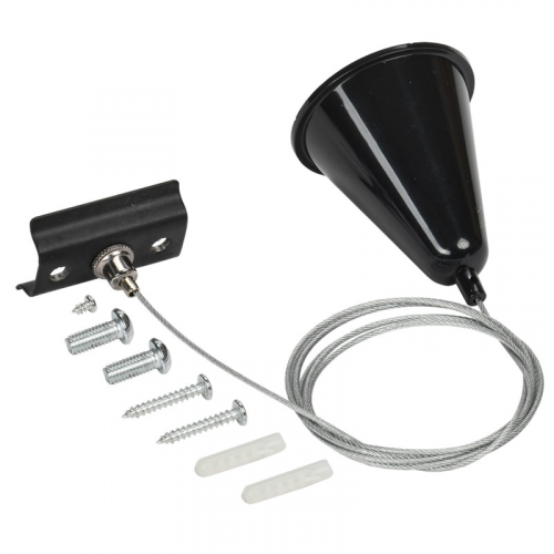 LIGHTING Комплект подвеса для шинопровода с тросом 1,5м черный IEK, цена за 1 шт