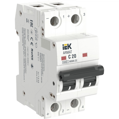 ARMAT Автоматический выключатель M06N-DC 2P C 20А IEK, цена за 1 шт