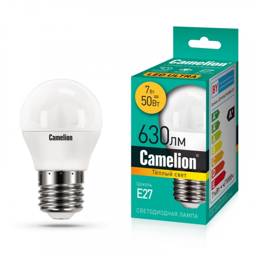 Camelion LEDRB/7-G45/830/E27 (Эл.лампа светодиодная 7Вт 220В, LED-M G45 7W 3000K E27), цена за 1 шт