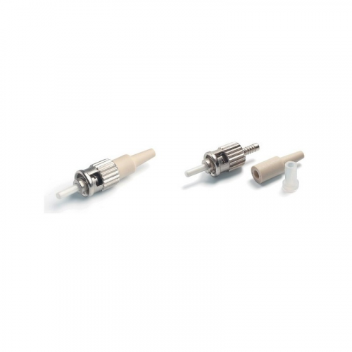 Hyperline ST-MM-0.9 Разъем клеевой ST, MM(для многомодового кабеля), 0.9 мм, корпус металл, (белый хвостовик), цена за 1 шт