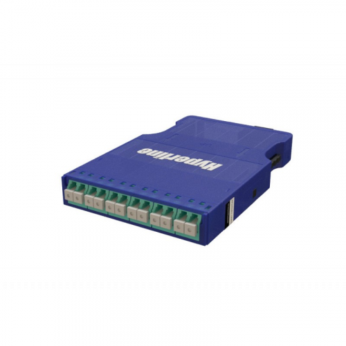 Hyperline PPTR-CSS-1-6xDLC-MM/AQ-BL Корпус кассеты для оптических претерминированных решений, 6 дуплексных портов LC/PC, ввод кабеля, возможна установка проходного адаптера MPO, для многомодового кабеля, синий корпус/порты цвет аква, цена за 1 шт