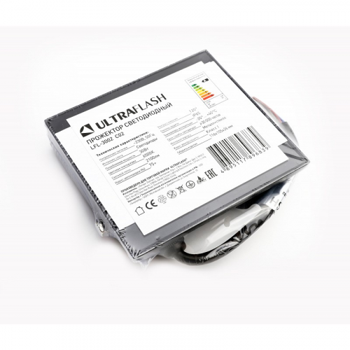 Ultraflash LFL-3002 C02 черный (LED SMD прожектор, 30 Вт, 230В, 6500K), цена за 1 шт