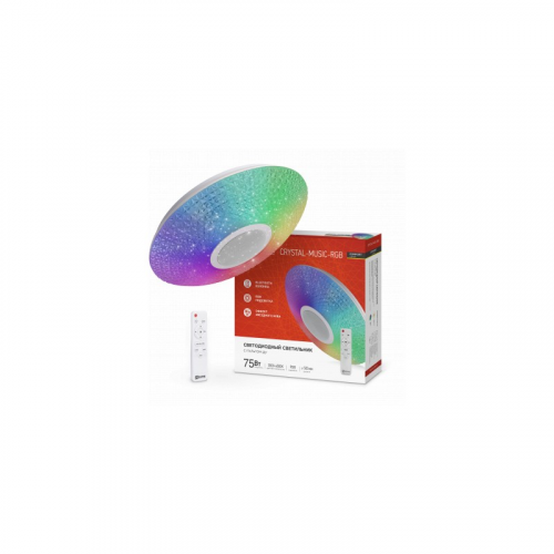 Светильник светодиодный COMFORT CRYSTAL-MUSIC-RGB 75Вт 230В 3000-6500K 6000Лм 505x125мм с пультом дистанционного управления IN HOME, цена за 1 шт