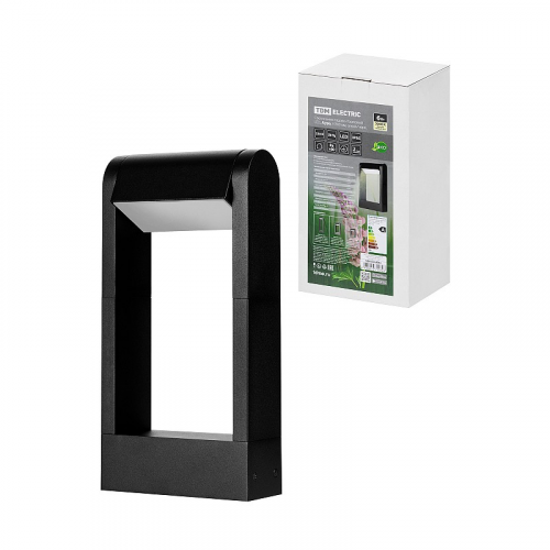 Светильник садово-парковый LED, Аура, H300 мм, 6 Вт, 3000 K, алюм./черн., IP65, TDM, цена за 1 шт