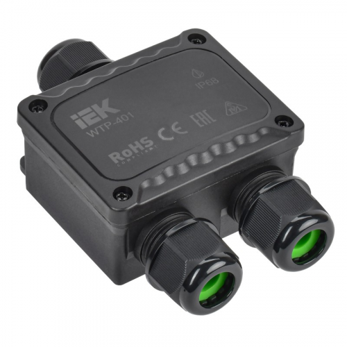 Коробка распределительная герметичная WTP-401 3 ввода IP68 IEK, цена за 1 шт