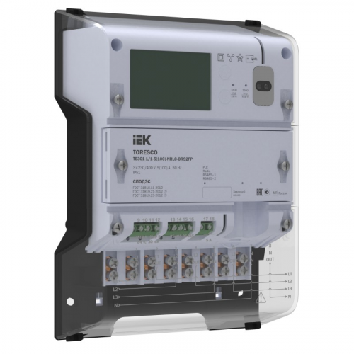 TORESCO Счетчик электрической энергии TE301 1/1-5(100)-NRLC-ORS2FP IEK, цена за 1 шт