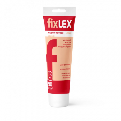 50028920 Жидкие гвозди LEX 50028920 FixLEX белый 300гр, цена за 1 шт