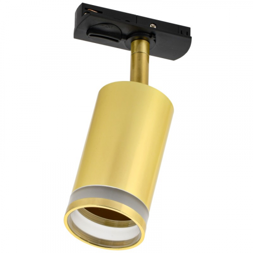 LIGHTING Светильник 4116 декоративный трековый поворотный под лампу GU10 золото IEK, цена за 1 шт