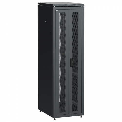 ITK LINEA N Шкаф сетевой 19" 42U 600х800мм двери передняя двустворчатая перфорированная задняя перфорированная черный, цена за 1 шт
