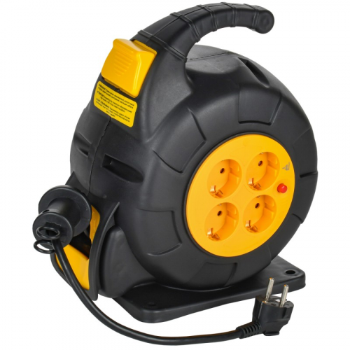 TWIST Катушка 4 места УК10 2P+PE/10м 3х1,5мм2 автосмотка IEK, цена за 1 шт