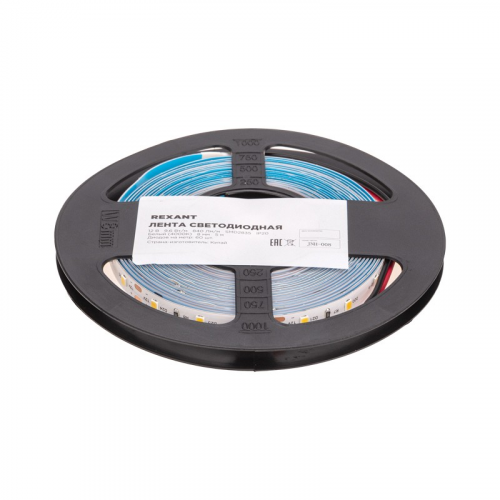 Лента светодиодная 12В, SMD2835, 9,6Вт/м, 60 LED/м, 4000K, 8мм, 5м, IP20 REXANT, цена за 1 шт