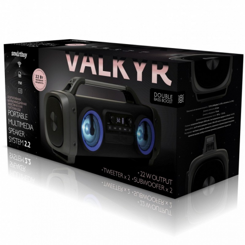 Акустическая система Smartbuy VALKYR, Bluetooth, 22 Ватт, MP3-плеер, FM-радио (арт.SBS-115)/4, цена за 1 шт
