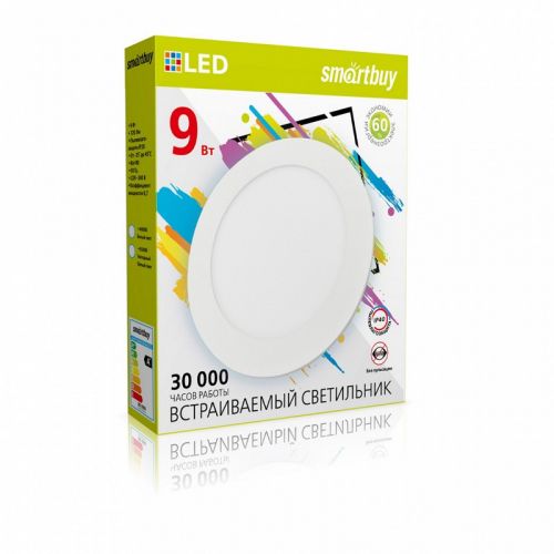 Встраиваемый (LED) светильник DL Smartbuy-9w/4000K/IP40 (SBL-DL-9-4K)/60, цена за 1 шт