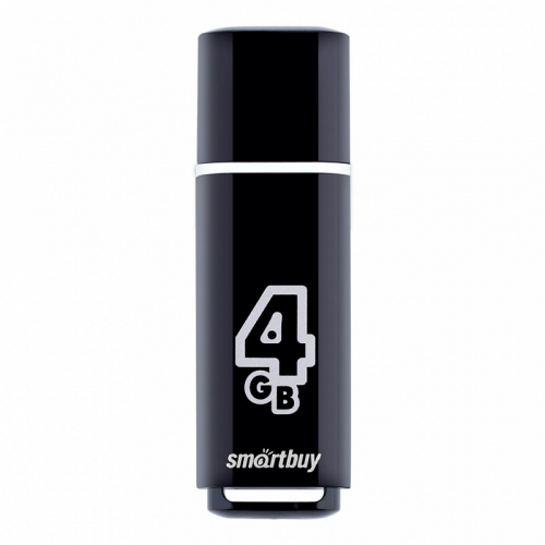 USB 2.0 накопитель Smartbuy 4GB Glossy series Black (SB4GBGS-K), цена за 1 шт
