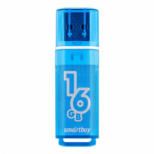 USB 2.0 накопитель Smartbuy 016GB Glossy series Blue (SB16GBGS-B), цена за 1 шт