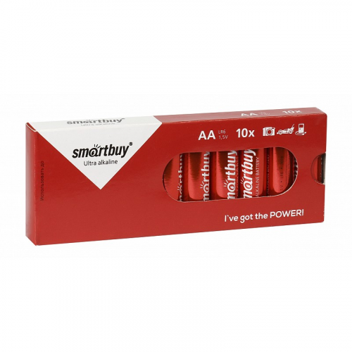 Батарейка алкалиновая Smartbuy LR6/10 box (10/300) (SBBA-2A10BX) (цена за упаковку, 10 шт), цена за 1 упак