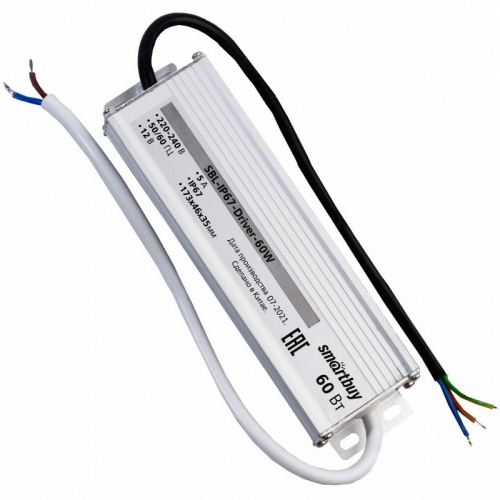 Драйвер (LED) IP67-60W для LED ленты (SBL-IP67-Driver-60W), цена за 1 шт