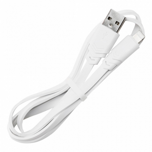 Дата-кабель Smartbuy USB - 8-pin для Apple, плоский, длина 1 м, белый (iK-512r white)/60, цена за 1 шт