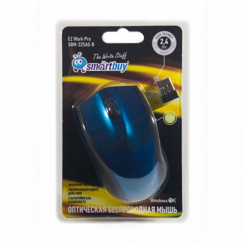 Мышь беспроводная Smartbuy 325AG синяя (SBM-325AG-B) / 40, цена за 1 шт