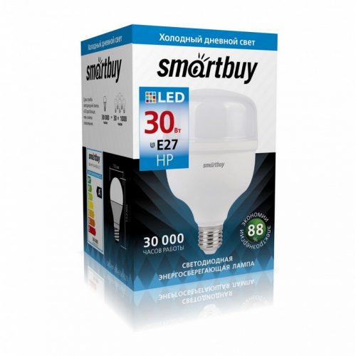 Светодиодная (LED) Лампа Smartbuy-HP-30W/6500/E27 (SBL-HP-30-65K-E27), цена за 1 шт