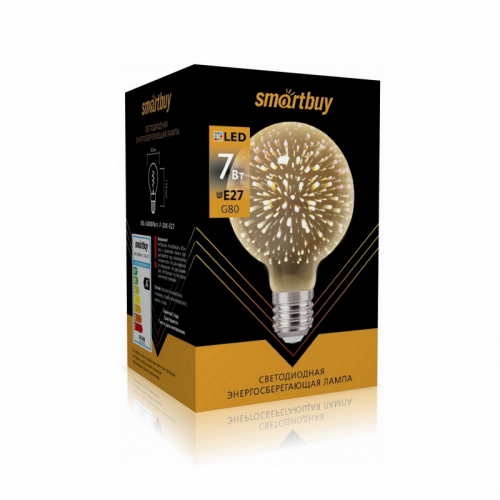 Светодиодная (LED) Лампа ART Smartbuy-G80-7Вт/2000К/E27/40, цена за 1 шт