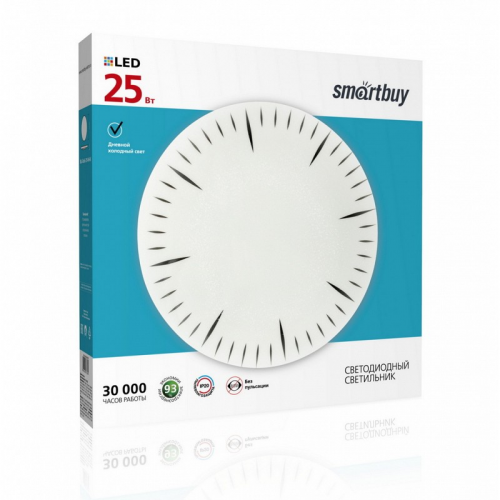 Светодиодный потолочный светильник (LED) Smartbuy-25W Clock (SBL-Clock-25-W-6K)/20, цена за 1 шт