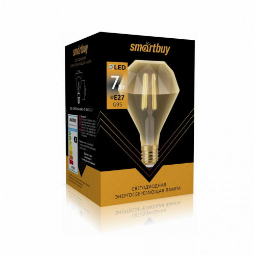 Светодиодная (LED) Лампа ART Smartbuy-G95Dimond-7Вт/3000К/E27/40, цена за 1 шт
