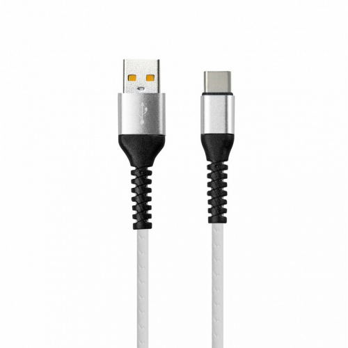 Дата-кабель Smartbuy USB-Type C, SPIRAL, 1 м, белый (ik-3112sp white), цена за 1 шт