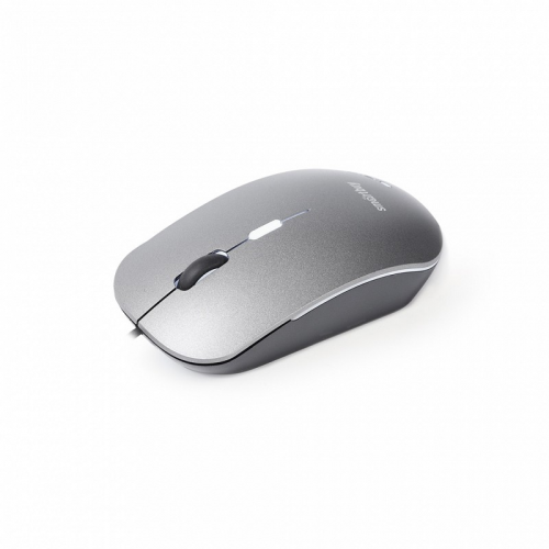 Мышь проводная беззвучная с подсветкой Smartbuy 288 серый металлик (SBM-288-G) / 40, цена за 1 шт