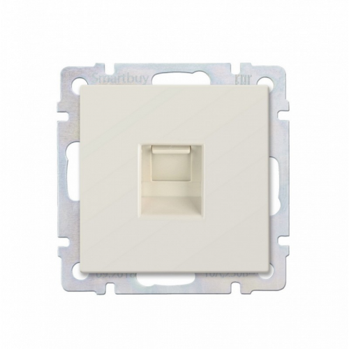Розетка компьютерная RJ-45 бежевая "Нептун" (SBE-05i-S1-RJ), цена за 1 шт