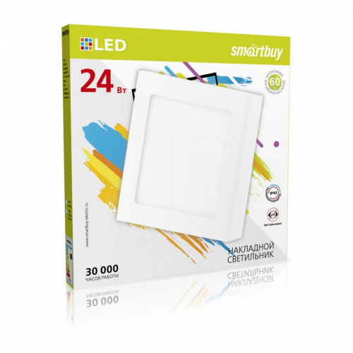 Накладной (LED) светильник Square SDL Smartbuy-24w/4000K/IP40 (SBL-SqSDL-24-4K)/20, цена за 1 шт