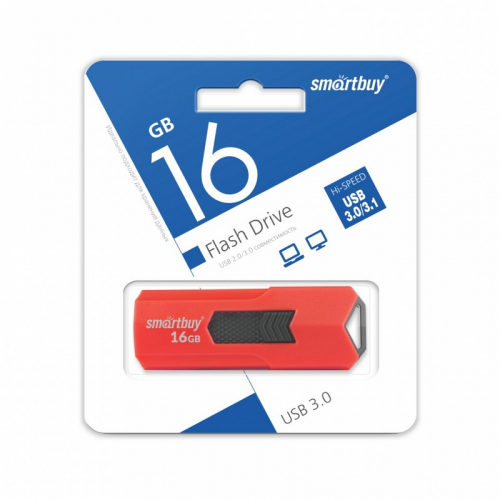 USB 3.0/3.1 накопитель Smartbuy 32GB STREAM Red (SB32GBST-R3), цена за 1 шт