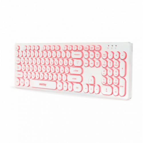 Клавиатура проводная с подсветкой Smartbuy ONE 328 USB белая (SBK-328U-W)/20, цена за 1 шт