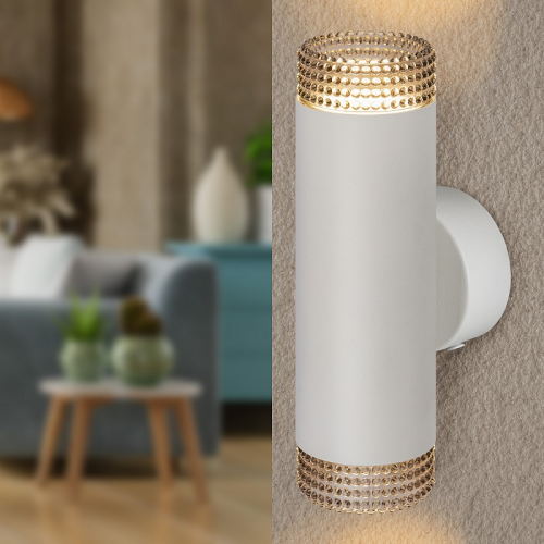 WL50 WH/BK Светильник настенный ЭРА WL50 WH/BK 2*GU10 2*12Вт IP20 белый, черный, цена за 1 шт