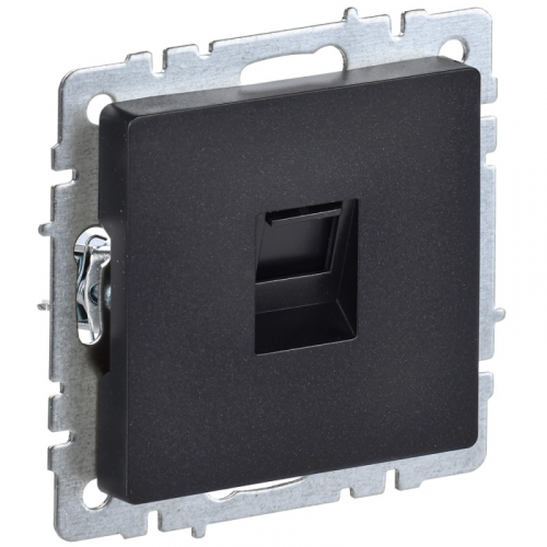 BRITE Розетка компьютерная RJ45 кат.6 РК11-БрЧ черный IEK, цена за 1 шт