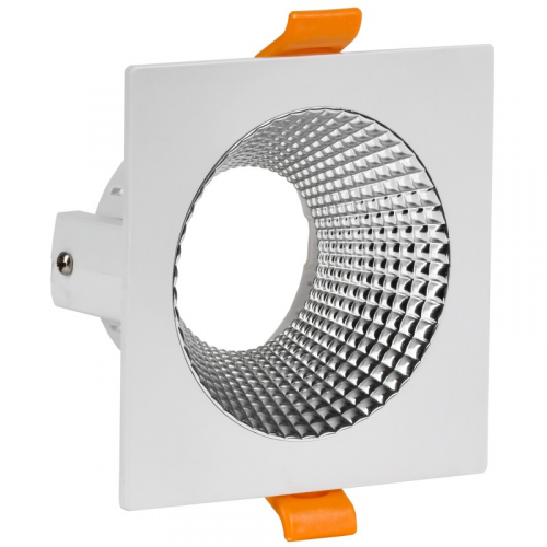 LIGHTING Светильник 4110 встраиваемый поворотный под лампу GU10 белый/хром пластик IEK, цена за 1 шт
